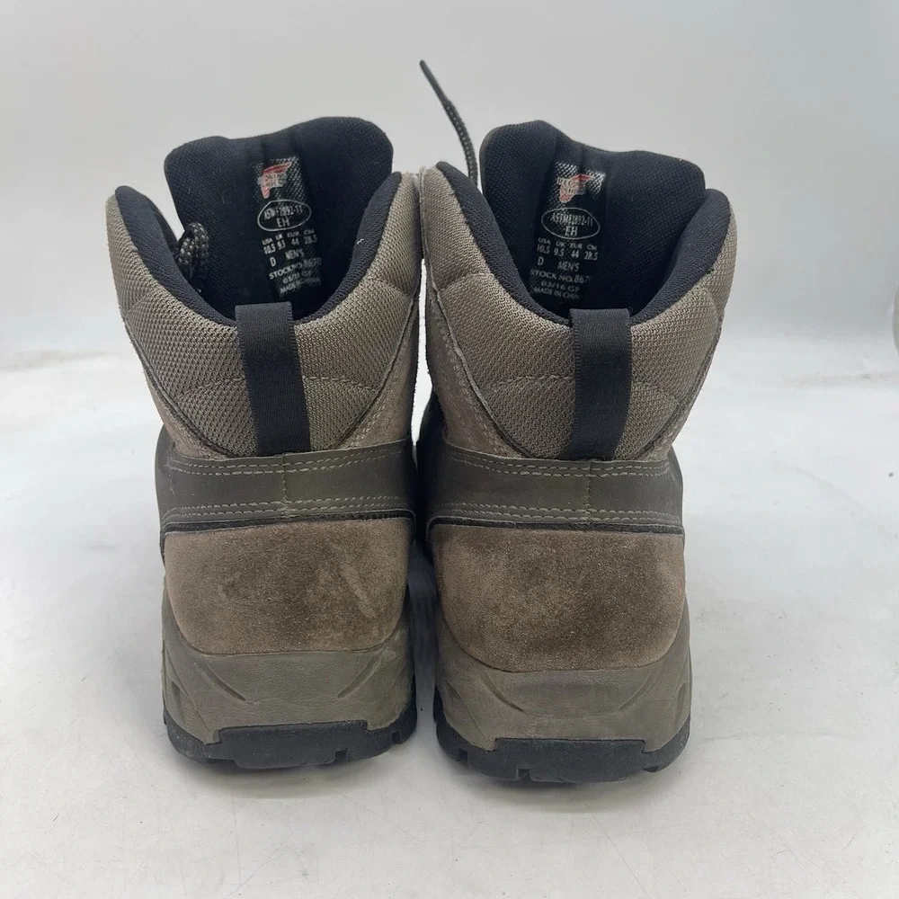 Red Wing 8670 Boots Mens 10.5 D Waterproof Hiking Suede Leather Trail Brown